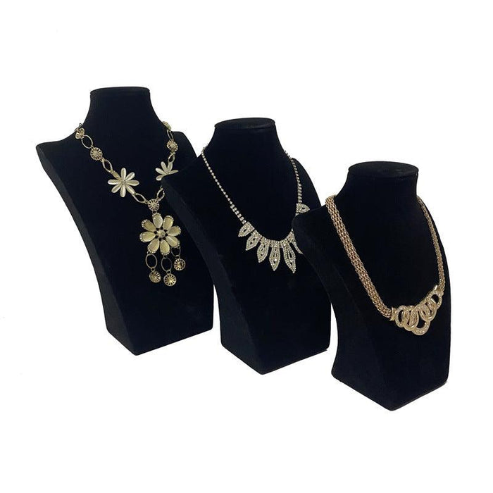 Velvet Noir Necklace Busts - Jewelry Packaging Mall