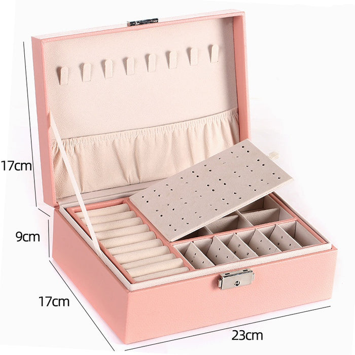 Double Layer Lockable Jewelry Organizers