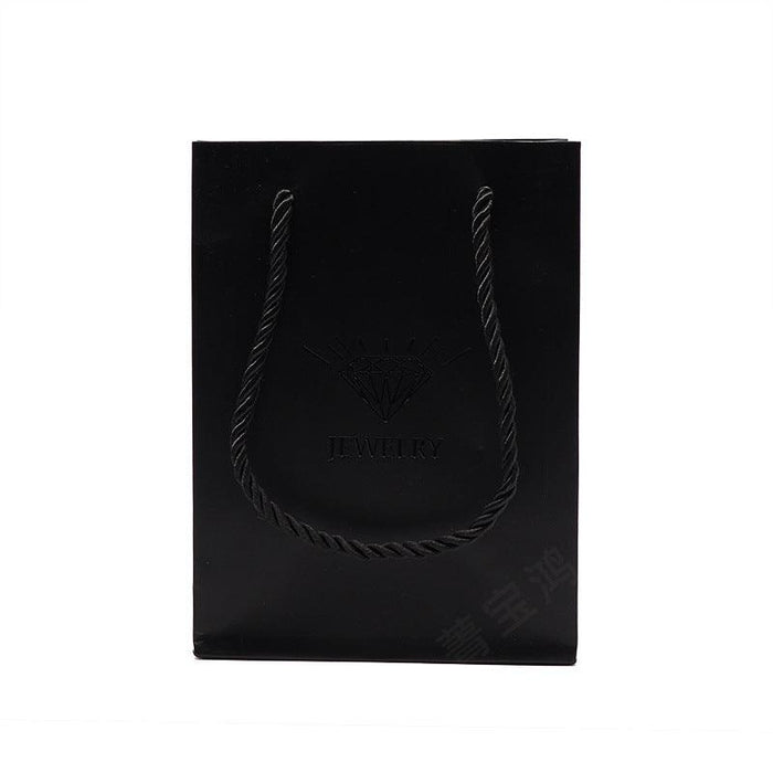 Exquisite Elegance Black Jewelry Paper Bag(30 pcs per pack) - Jewelry Packaging Mall