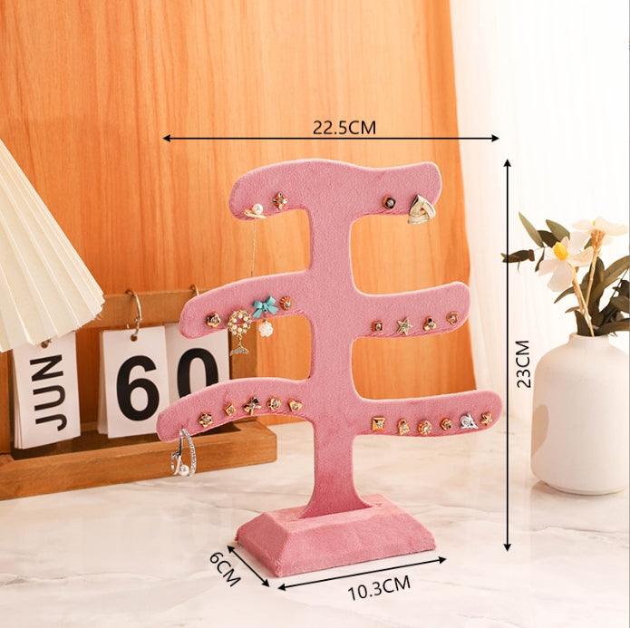 Pink Jewellery Display Stand-Velvet-JPM0119 - Jewelry Packaging Mall