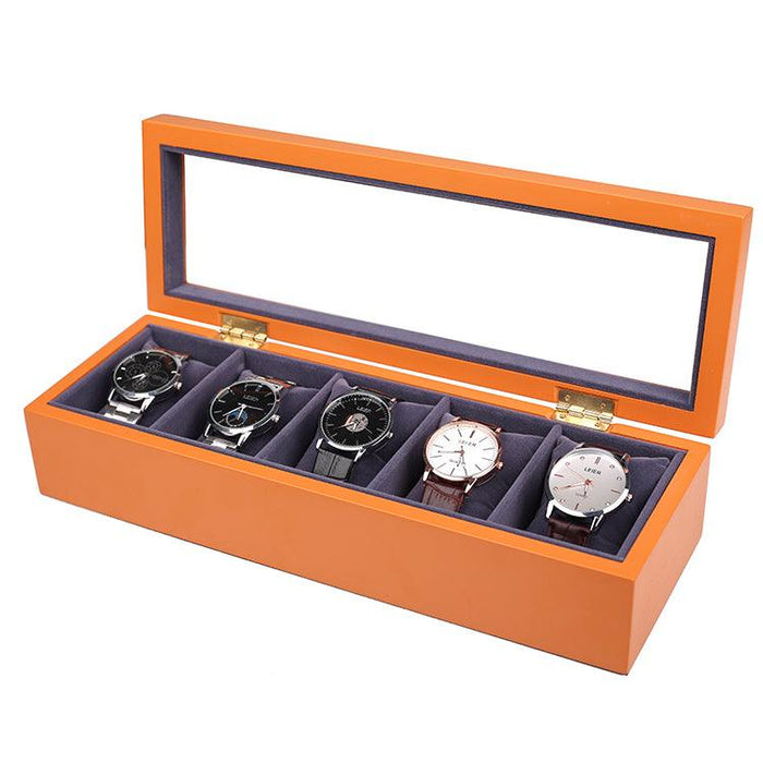 Piano Finish 5 Position Watch Organiser - Jewelry Packaging Mall