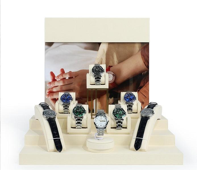 Beige Metal Watch Display Collection - Jewelry Packaging Mall