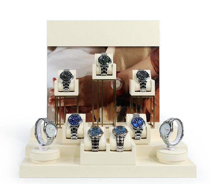 Beige Metal Watch Display Collection - Jewelry Packaging Mall