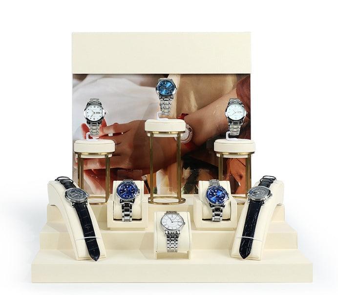 Beige Metal Watch Display Collection - Jewelry Packaging Mall