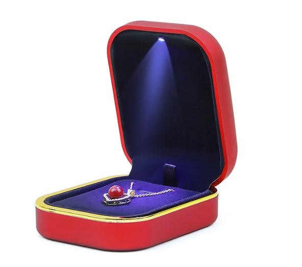 Led light ring pendant jewelry box - Jewelry Packaging Mall