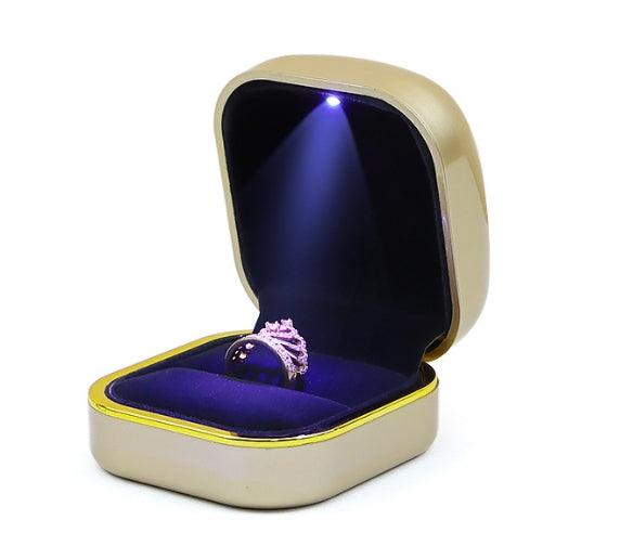 Led light ring pendant jewelry box - Jewelry Packaging Mall