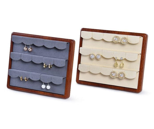 Solid Wood Grain Delicate Earrings Display Rack-JPM0109 - Jewelry Packaging Mall