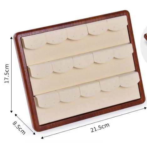 Solid Wood Grain Delicate Earrings Display Rack-JPM0109 - Jewelry Packaging Mall