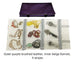 Purple Brushed Leather & Beige Velvet Jewelry Roll - Jewelry Packaging Mall