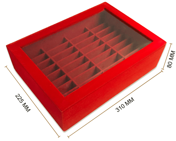 Showcase Tray W/ Transparent Lid-JPM0081 - Jewelry Packaging Mall