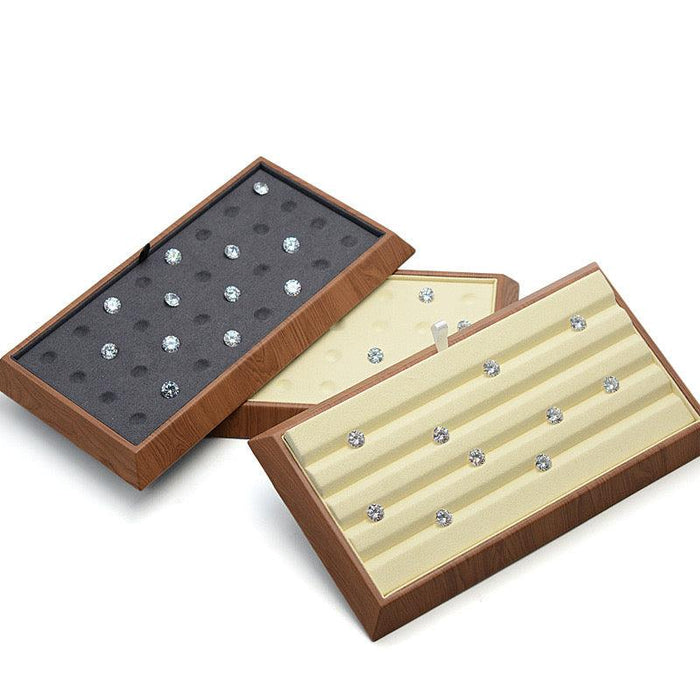 Wooden Frame Microfiber Gemstones Tray - Jewelry Packaging Mall