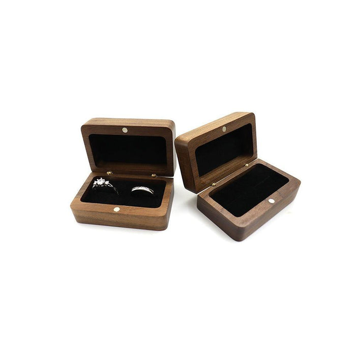 Wooden Couple Rings Box - Jewelry Packaging Mall