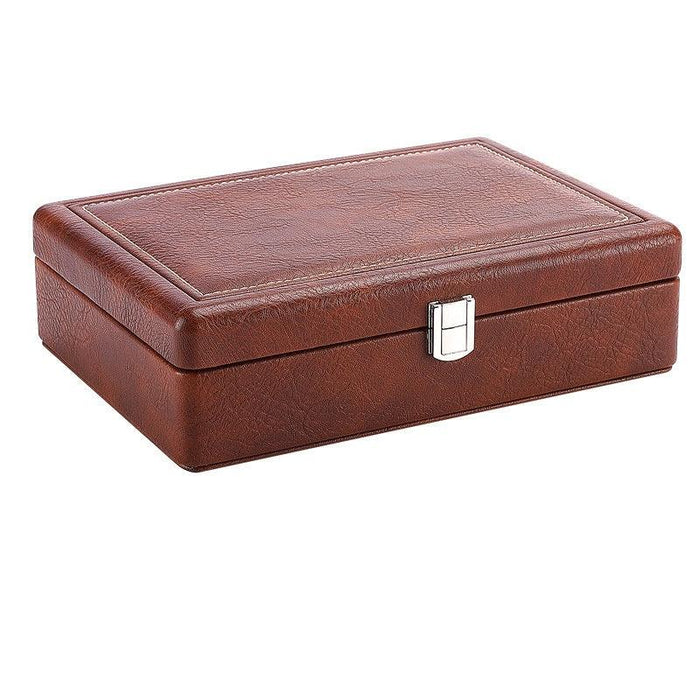 Sophisticated Leather Portable Storage Boxes - Jewelry Packaging Mall