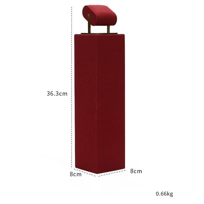 Exquisite Burgundy Microfiber Display Collection - Jewelry Packaging Mall