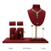 Exquisite Burgundy Microfiber Display Collection - Jewelry Packaging Mall