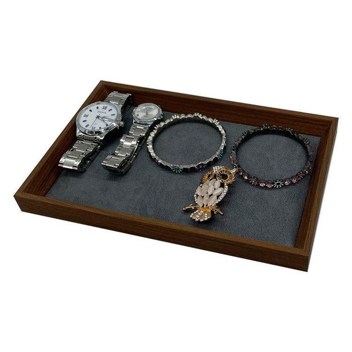 Black Walnut Wood Frame Showcase Tray-JPM0068 - Jewelry Packaging Mall