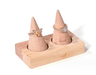 Cone Shape Wood Finger Ring Stand For Fashion Jewelry - Jewelry Packaging Mall