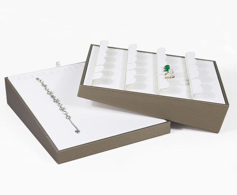 Vertical Brushed PU 100-Seat Viewing Tray-JPM0090 - Jewelry Packaging Mall