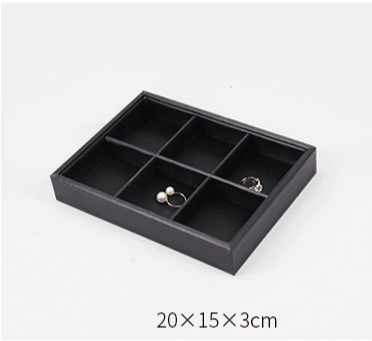 Black Linear PU Leather Showcase Tray-JPM0058 - Jewelry Packaging Mall