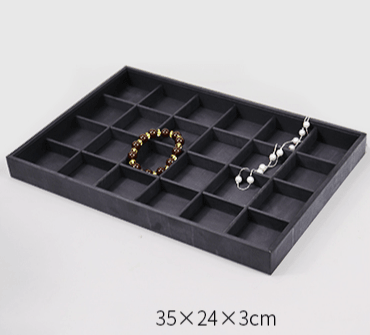 Black Linear PU Leather Showcase Tray-JPM0058 - Jewelry Packaging Mall