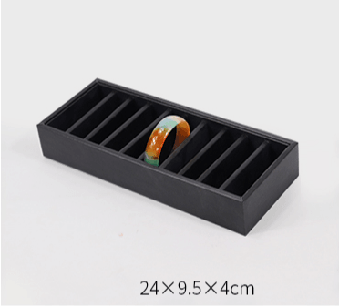 Black Linear PU Leather Showcase Tray-JPM0058 - Jewelry Packaging Mall