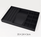 Black Linear PU Leather Showcase Tray-JPM0058 - Jewelry Packaging Mall