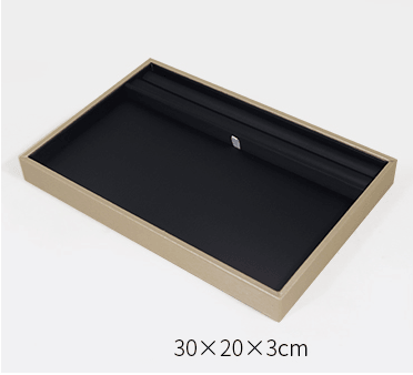 Black Linear PU Leather Showcase Tray-JPM0058 - Jewelry Packaging Mall