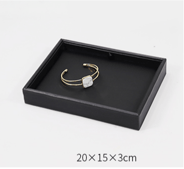 Black Linear PU Leather Showcase Tray-JPM0058 - Jewelry Packaging Mall