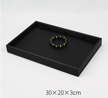 Black Linear PU Leather Showcase Tray-JPM0058 - Jewelry Packaging Mall