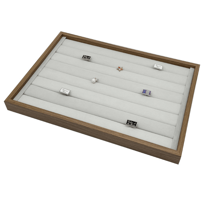 Black Walnut Wood Frame Showcase Tray-JPM0069 - Jewelry Packaging Mall