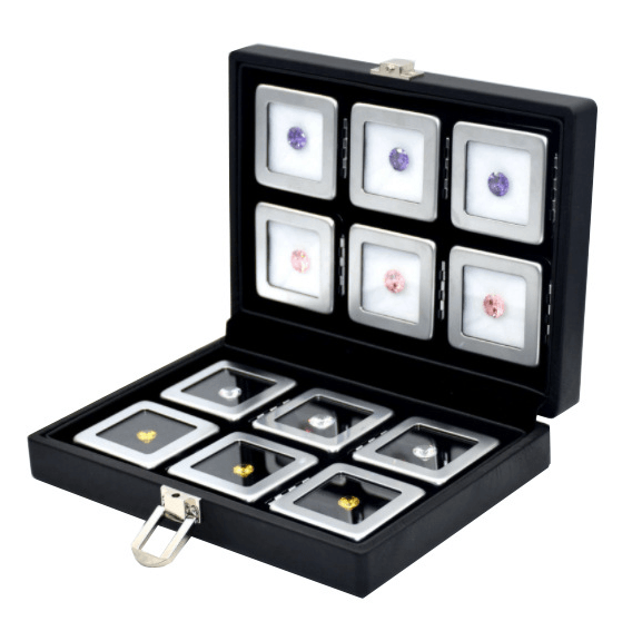 Portable PU Travel Case Hold Gem Boxes - Jewelry Packaging Mall